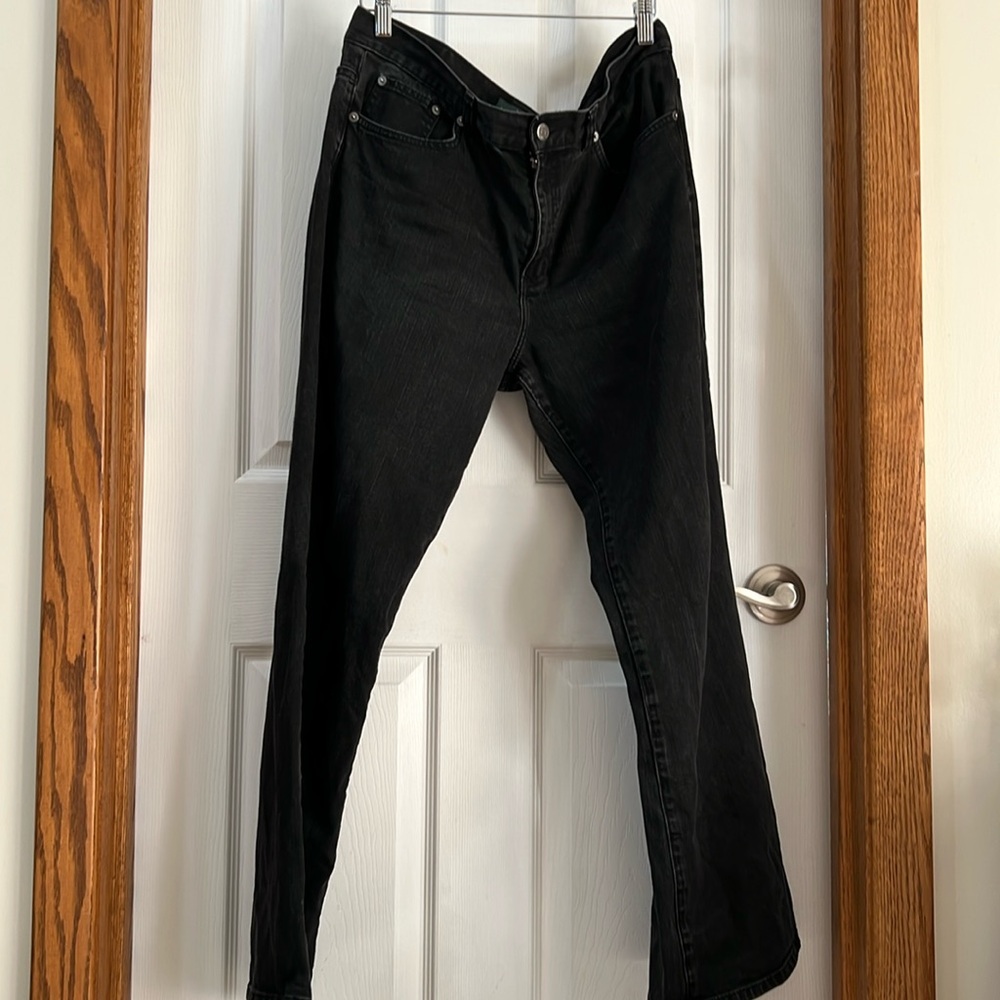 Ralph Lauren black classic boot cut jeans in size 12